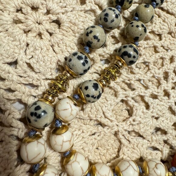 CINNABAR ELEPHANT Handmade Semi Precious 8mm Gemstone 108 Bead Mala Neck… - Picture 3 of 16